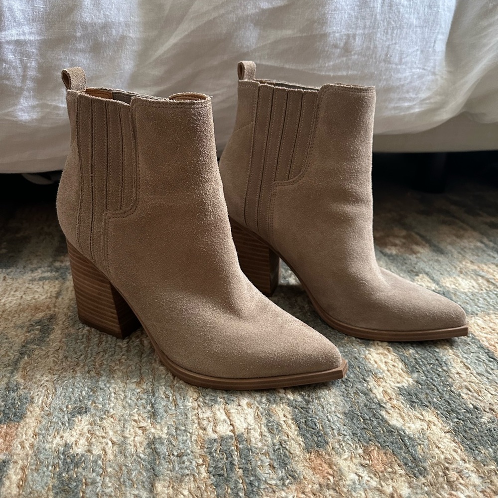 Marc Fisher Tan Ankle Boots